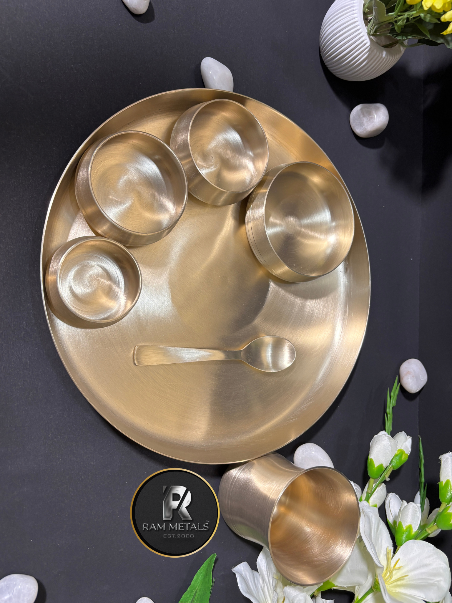 Premium Bronze Gulfa Thali Set (Kansa Dinner Set) - Handcrafted Manufacturer, Supplier, Wholesaler & Exporter in India
